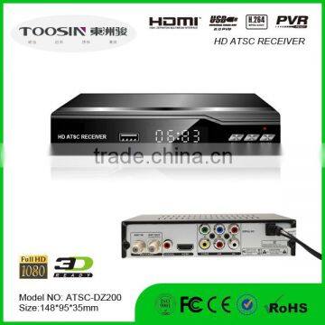 2016 hot seliing HD ATSC Receiver Digtial TV Tuner Box Converter PVR Time-shift Mexico USA Canada