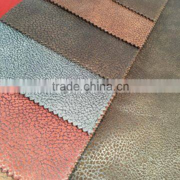 Leather feeling Classical Bronzed suede design Woven Suede sofa fabric