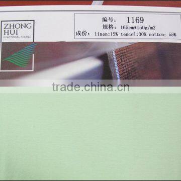 65S/2 mercerized linen pique 165cm*150/m2 for garments ZH1169