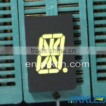 0.5 inch Yellow Green 16 Segment Single Digit LED Alphanumeric Display