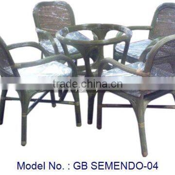 Classic Rattan 1+4 Tea Table Set Home Furniture Suitable For Dining And Living Room