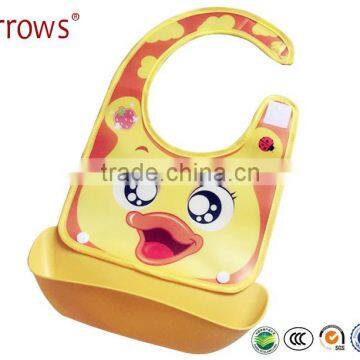 Food Grade Silicone PEVA Waterproof Bibs For Babies Wholesale Household Supplies Made In China