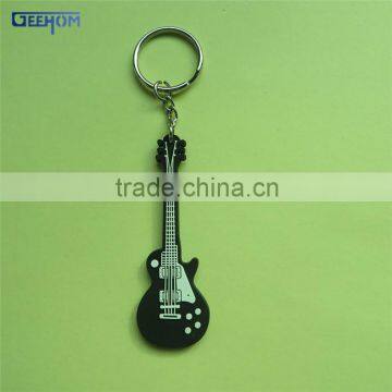 company logo 3d guitar shaped key chain