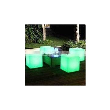 2015 hot sales LED cube stool / LED Cube chair / LED indoor plastic furniture for bar nightclub decoration