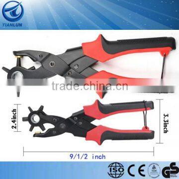 9-1/2" Heavy Duty Leather Hole Punch Hand Pliers Belt Holes Punches 2.0mm to 4.5mm Leather Bands/Belts