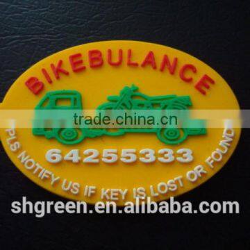 Traffic sign rubber emblem for custom
