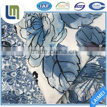 Good quality disperse flower printed stretch satin fabric for bedding fabric