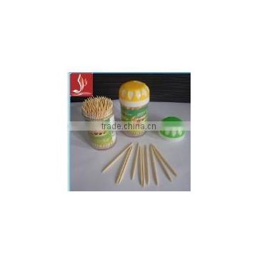 bamboo toothpicks with brush