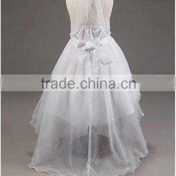 High Quality Girl's Trailing Wedding Dress Kids Wedding Dress Summer Flower Girl Dress Skirt Gauze White Trailing Skirt Girls