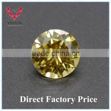 Brilliant Golden Yellow Cubic Zirconia Round 6.00mm CZ