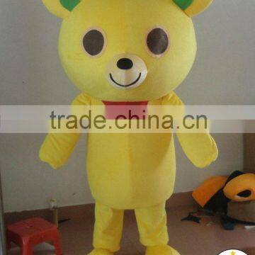 2016 Hola custom mascot costume for sale/Yellow bear mascot costume