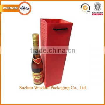 OEM fancy printed wine one bottle gift bags