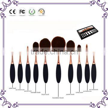 High Reliable 10pcs for Girls Beauty Private Label Oval Makeup Brush Set