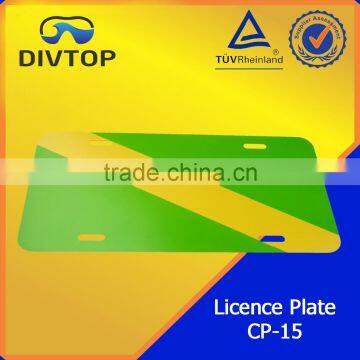 Customize Aluminium Green Dving Liclicense Plate Blank
