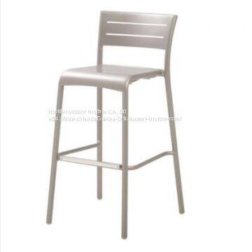 Bar Chair Coffee Store Powder Coating Aluminum Frame Outdoor Furniture