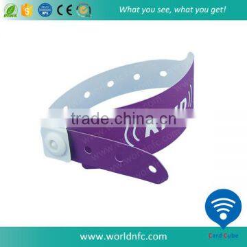 Logo Customized Coated Paper One Time Use NTAG213 RFID Wristband photo-4