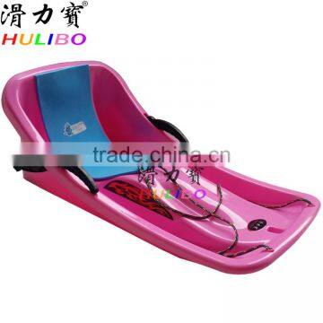 Plastic Snow Sled With Rope Brake and Backrest / Brand-New Snow Sled photo-5