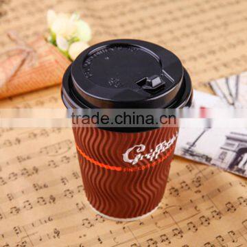 Hot Sale Biodegradable Corrugated Cup Coffee Paper Cup With Cover photo-4