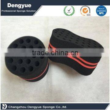 Blue Color Big Holes Wave Shape Salon Sponge Tools Design Hair Twists Sponge photo-4