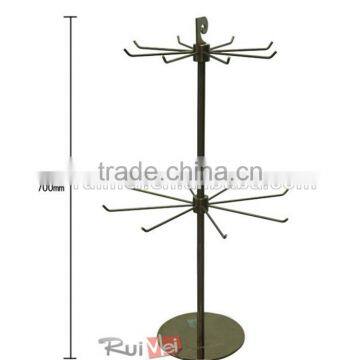 2-Tier Rotating Metal Wire Counter Key Chain Display Rack photo-2