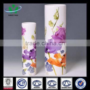 cylinder ceramic big vase for home & hotel decoration