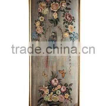 Antique Decorative Wall Picture, Luxury Silver Painted Wooden Hanging Picture, Classical Drawing Hanging Wall Art