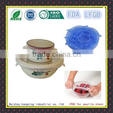 Food grade heat resistant flexible silicone lid,stretch cover,food cover