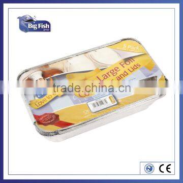 Extra Large Foil Containers with Lids(5 Pack)