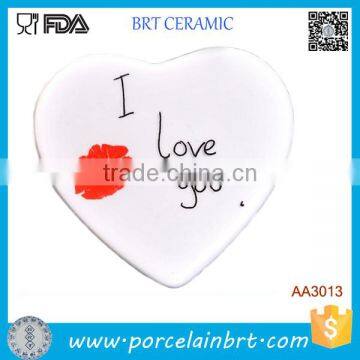 I Love You Ceramic Heart Shape Valentine Home Decor For Gift