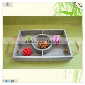 Quality Garanteed Bottle Use Antique Handles Paulownia Wooden Tray photo-6