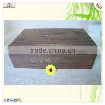 Silk Printing Laser Engraving Antique Color Wine Case Box photo-5