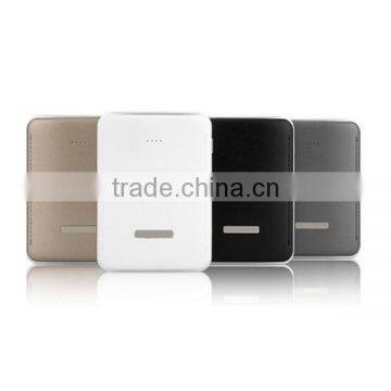High Quality 5000mAh Leather Finish Power Bank Mobile Phone Charger photo-4