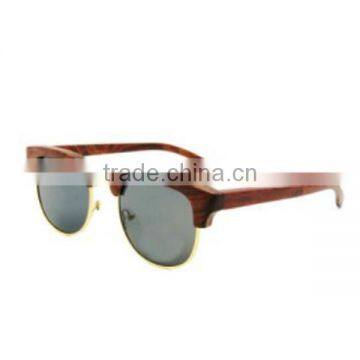 OEM Rose Woo Half Rim Sunglasses Black Lens Cheap Wholesale Sunglasses Custom Logo