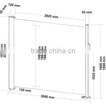 100%UV Protected Polyester Outdoor Folding Retractable Side Awning photo-4