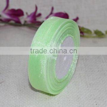 Hot Sale Plain Edge Snow Organza Christmas Ribbon Roll photo-3