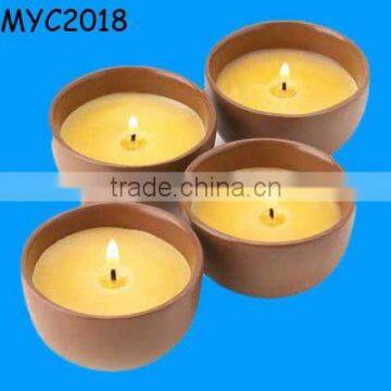 Terracotta candle pots