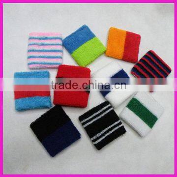 cheap custom colorful cotton wristbands sweat wristbands