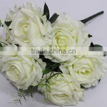 Hot Sale 9 Heads Artificial Silk Flowers,fake Rose Flowers photo-5