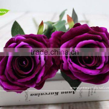 GNW FL-RS65-10CM-PU New Arrival Wholesale Champagne Rose Flower for Sale photo-2