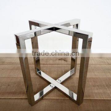 Polishing Stainless Steel Flat-packing Furniture Metal Coffee Table Bases photo-2