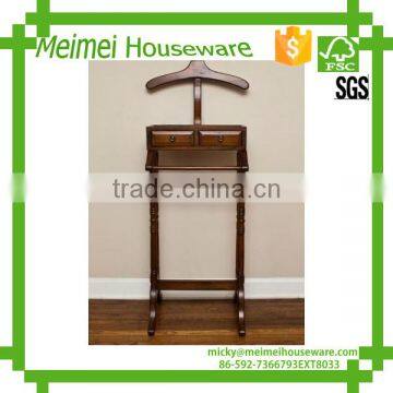 Wooden Dressing Valet Stand for Coats Organizer