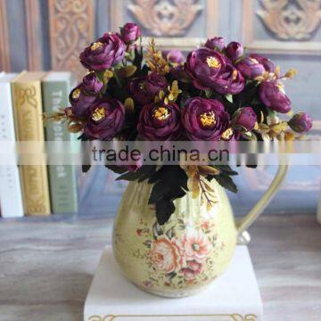 GNW FL-RS28-6-4CM-C New Fashion Wedding Table Decoration Artificial Beautiful Rose Flower photo-2