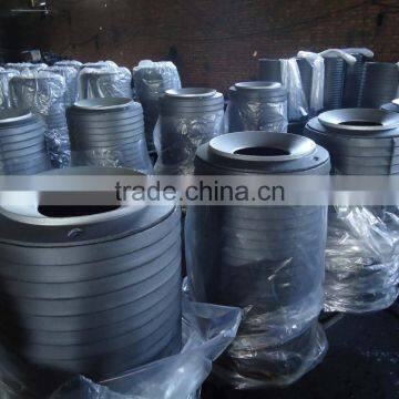 Trash Can, Double Barrel Metal Mesh Dustbin, Outdoor Dustbin photo-2