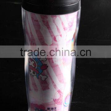 Double Wall Plastic Eco Friendly Coffee Travel Mug With Lid photo-2