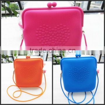 colorful silicone sling bag for girls