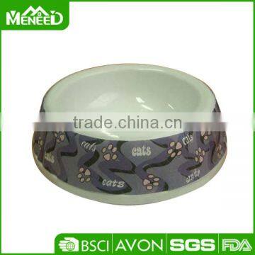 Chinese bulk buy printing cat feet melamine pet bowl