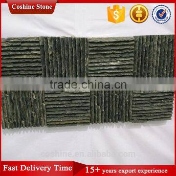 Waterfall landscaping slate rock jet black natural slate paving stone