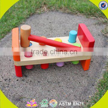 Wholesale Educational Wooden Colorful Knocking Toy, Intelligence Knocking Toy,wooden Pounding Bench Toddler Toy W11G018 photo-2