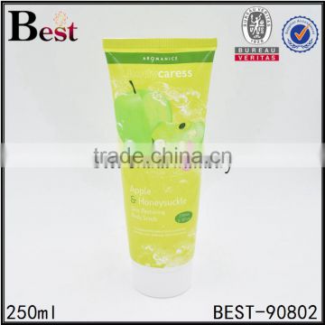 250ml colored empty cosmetic tube packaging for sale