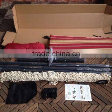 Red and Tan Stripe 12FT Rope Hammock Combo With Stand, Pad and Pillow photo-4